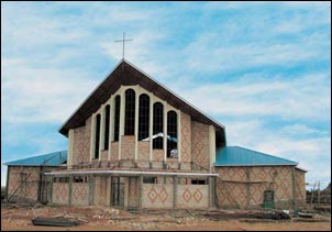 Santuario di "Notre Dame des Douleurs" a Kibeho (Rwanda).